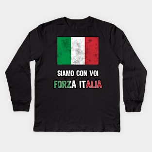 Forza Italia Siamo Con Voi Gift Kids Long Sleeve T-Shirt